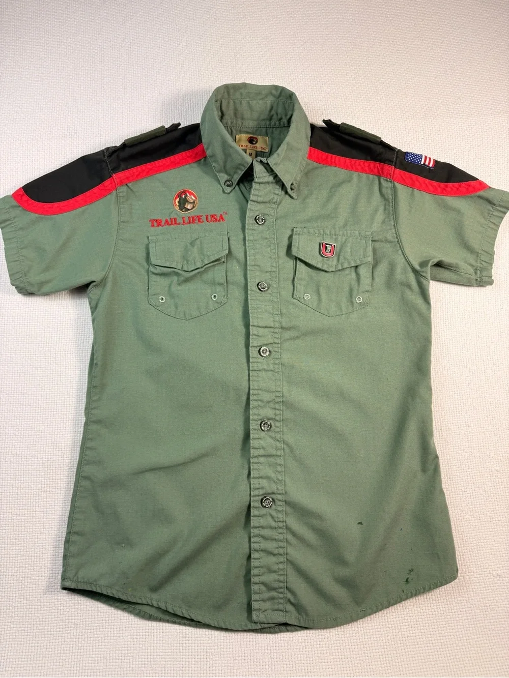 Trail Life USA Olive Green Short-Sleeve Button-Down Shirt